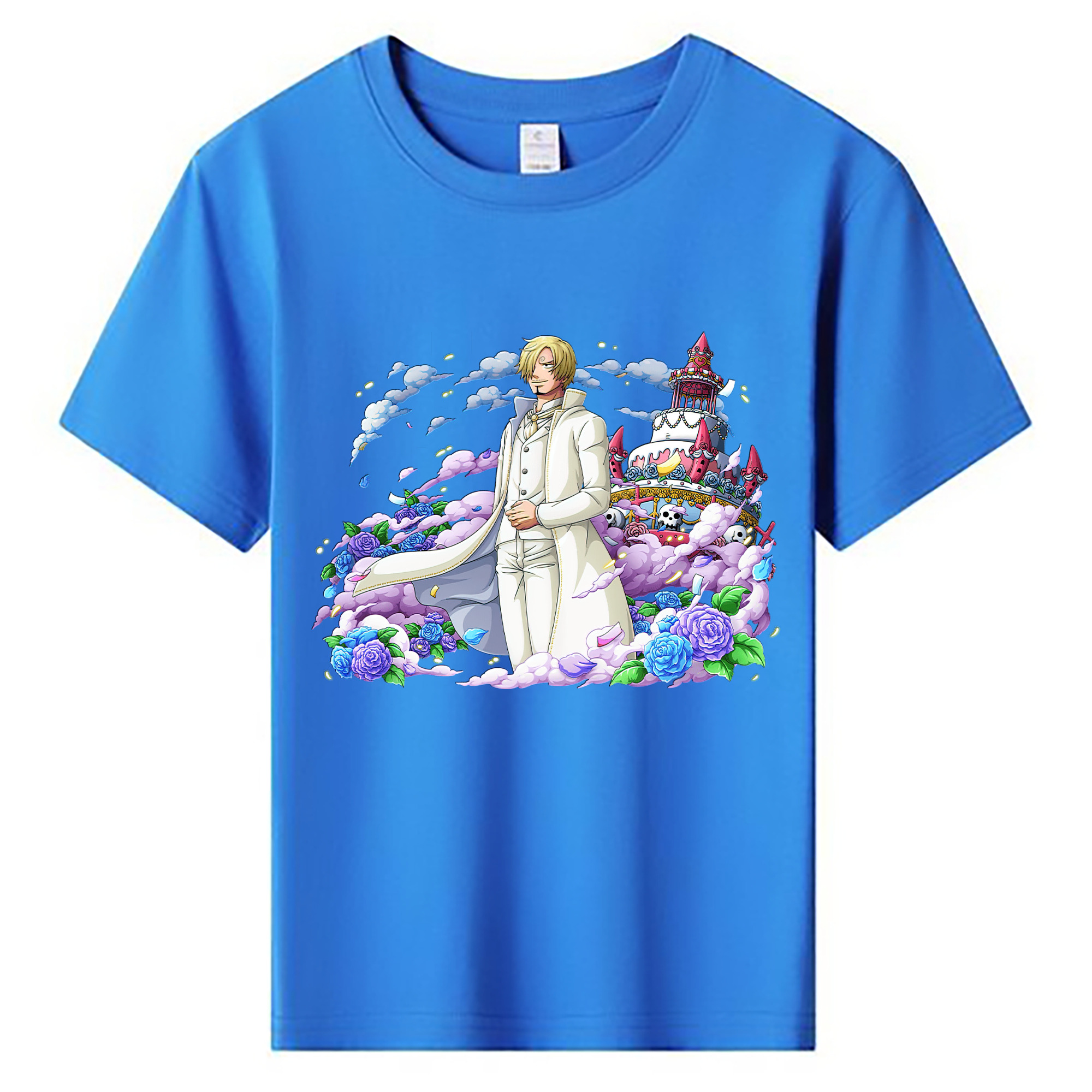 （画像用） ワンピース サンジ ONE PIECE Sanji 綿100％キッズTシャツ（フロントプリント）